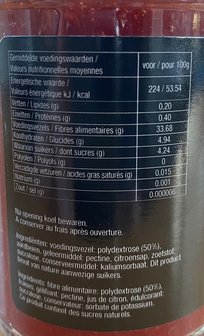 Lignavita confituur aardbei ingredi&euml;nten