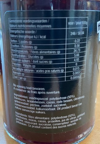 Lignavita 4 vruchten confituur ingrediënten