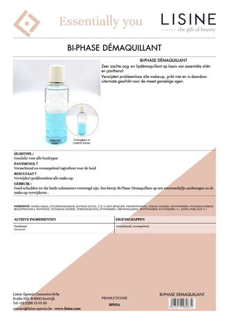 Lisine Bi-Phase Demaquillant fiche